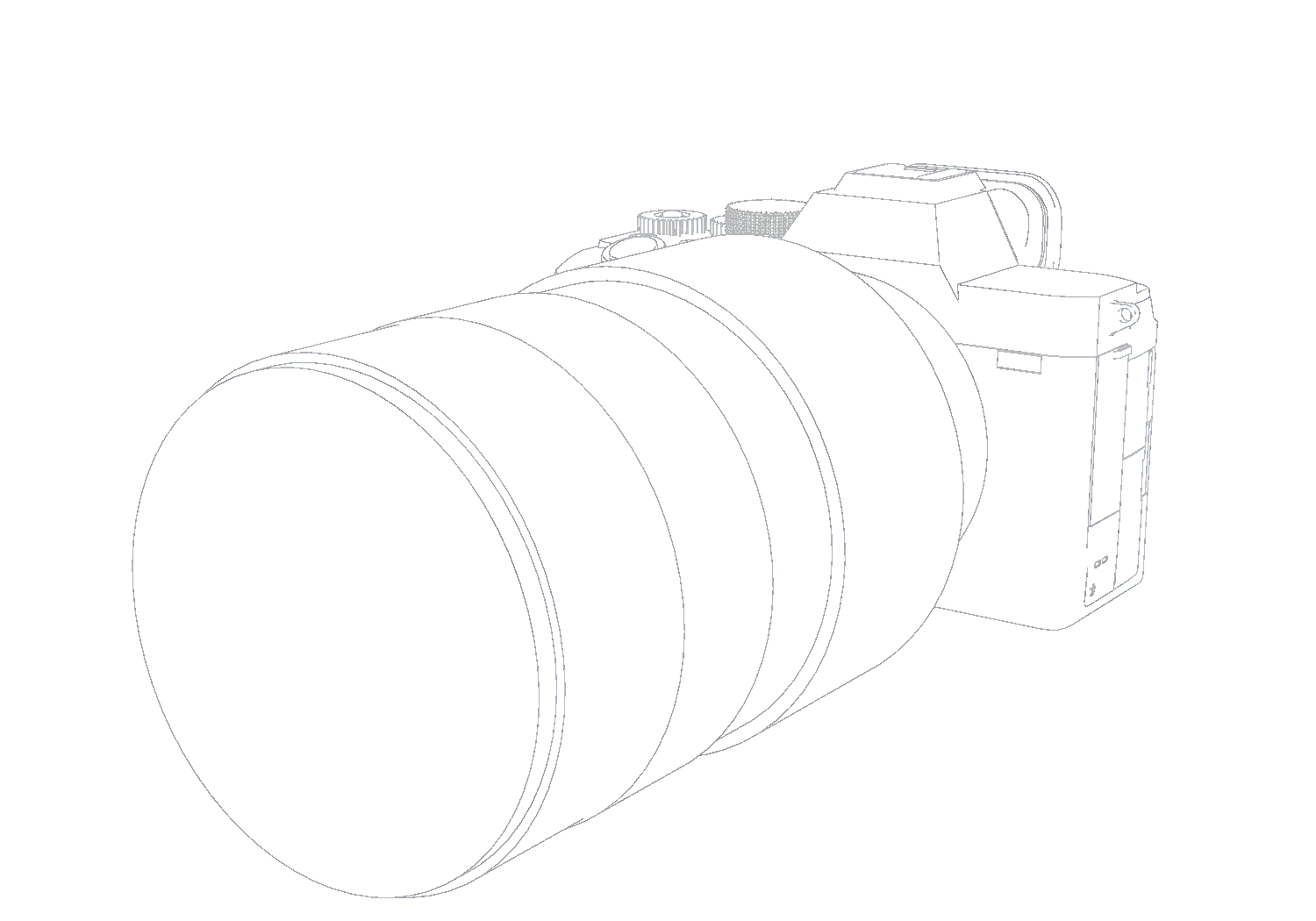 Wireframe camera and lens